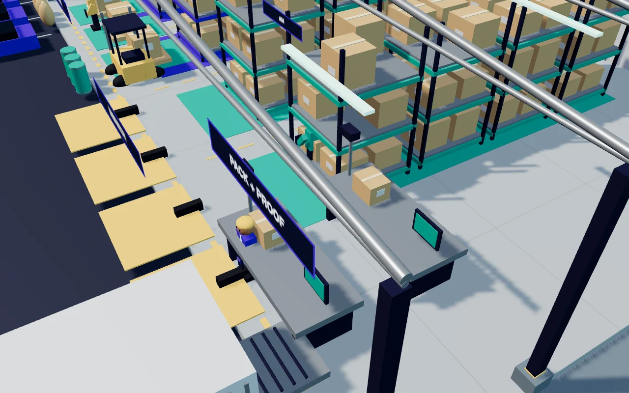 Illustrative Veristow packing and evidence area.